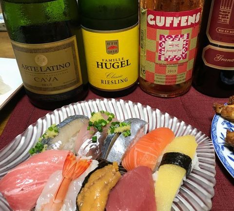 お寿司とアルザスリースリング.jpg